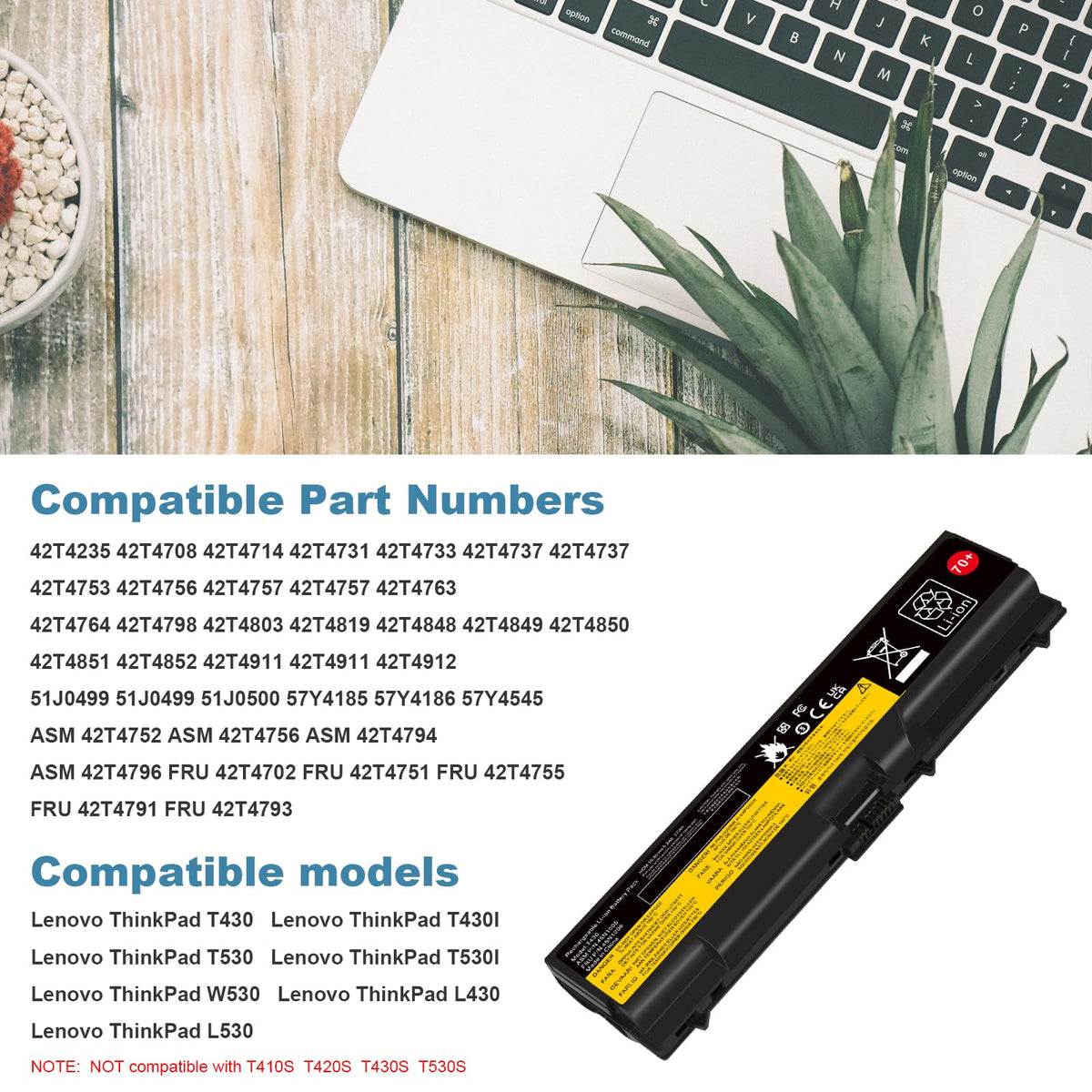 TREE.NB Lenovo ThinkPad T430 battery internal cells maintaining steady performance