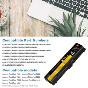 TREE.NB Lenovo ThinkPad T430 battery internal cells maintaining steady performance