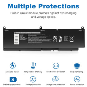 TREE.NB PKWVM battery for Dell Precision 7750, back view, fast-charge potential