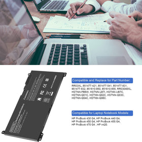TREE.NB RR03XL battery packaging highlights easy replacement.