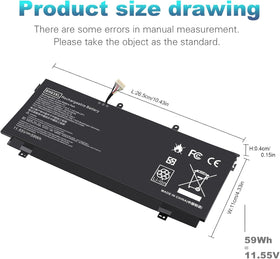 TREE.NB spare battery for HP Spectre x360 13-w0xx, compact design for all-day use.