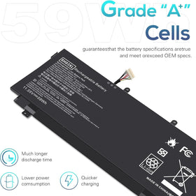 TREE.NB spare battery for HP Spectre x360, 4-cell layout for reliable energy.