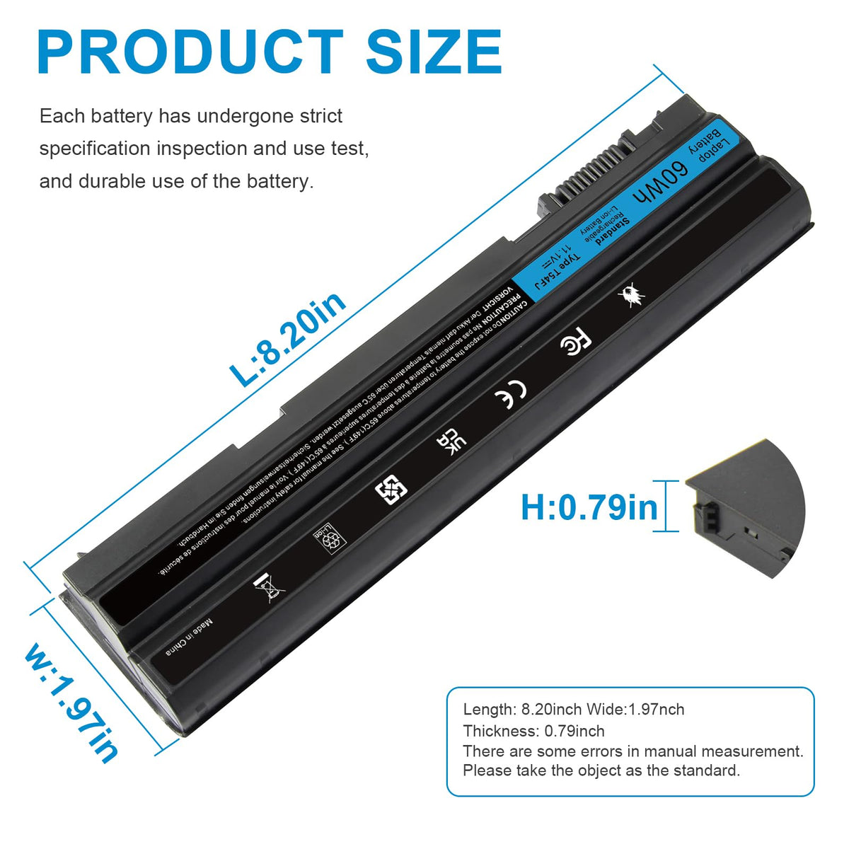 TREE.NB T54FJ 8858X battery for Dell Latitude E5430 provides stable power