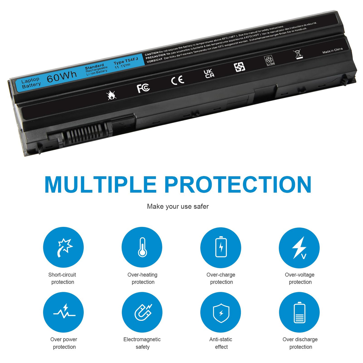 TREE.NB replacement battery for Dell Latitude E6420 supports portability