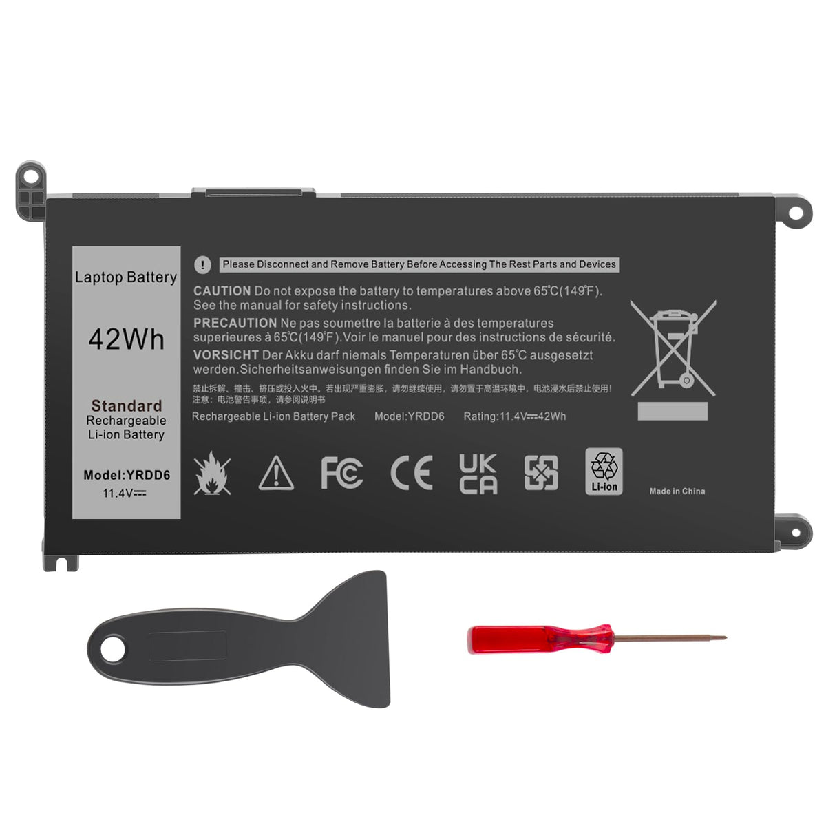 TREE.NB YRDD6 1VX1H battery for Dell Inspiron, compact for extended on-the-go usage