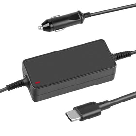 TREE.NB 90W USB-C laptop car charger powering a laptop on the road