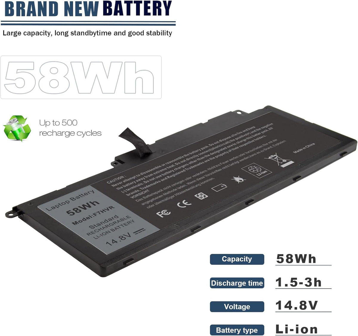 TREE.NB battery installed in Inspiron laptop restoring portable power