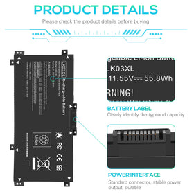 TREE.NB LK03XL compatibility chart confirms model matches HP Envy X360.