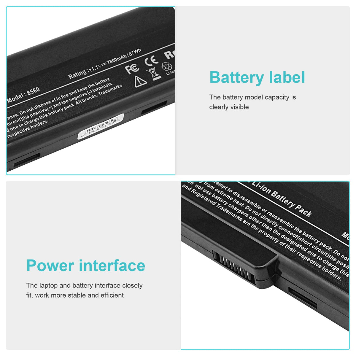 TREE.NB 9-Cell battery in use in an HP laptop for longer sessions.