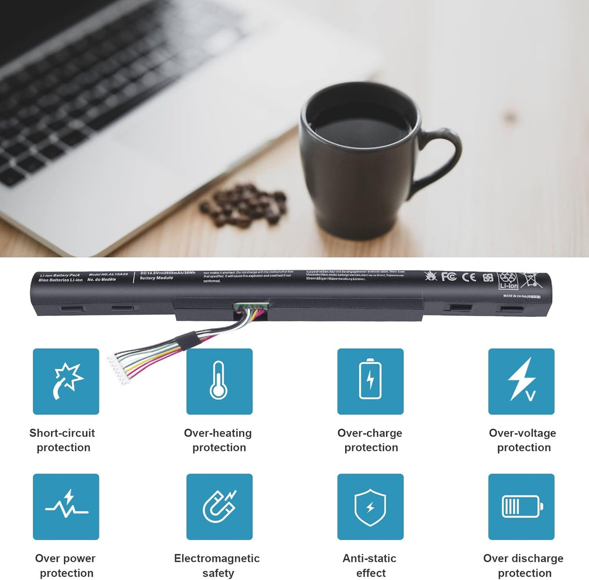 TREE.NB AL15A32 battery for Acer V3-574 powers everyday computing without interruptions.