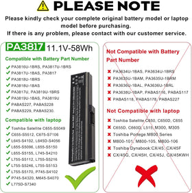 TREE.NB 58Wh laptop battery PA3817U-1BRS delivering longer run time for on-the-go use.