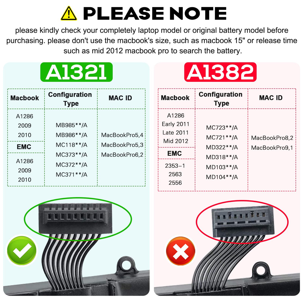 TREE.NB A1321 side contacts detail showing reliable connectors