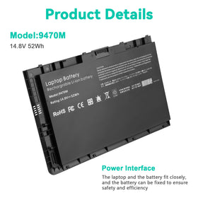 TREE.NB BT04XL laptop battery for HP EliteBook Folio 9480M supports uninterrupted workflow in busy environments.