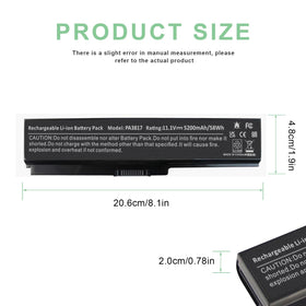 TREE.NB Compatible PA3817U-1BRS battery providing easy Toshiba replacement.