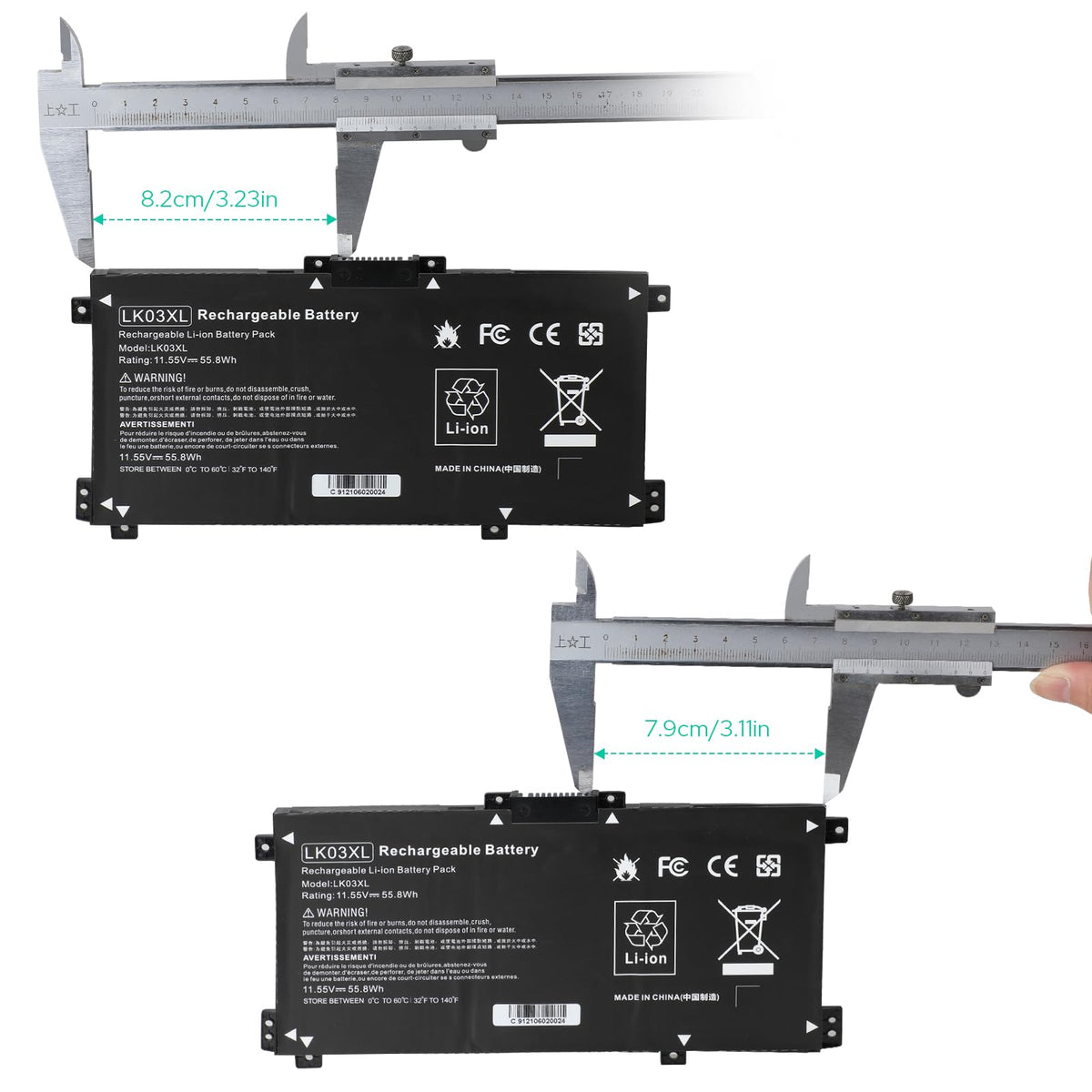 TREE.NB battery packaging ready for easy replacement in HP Envy X360