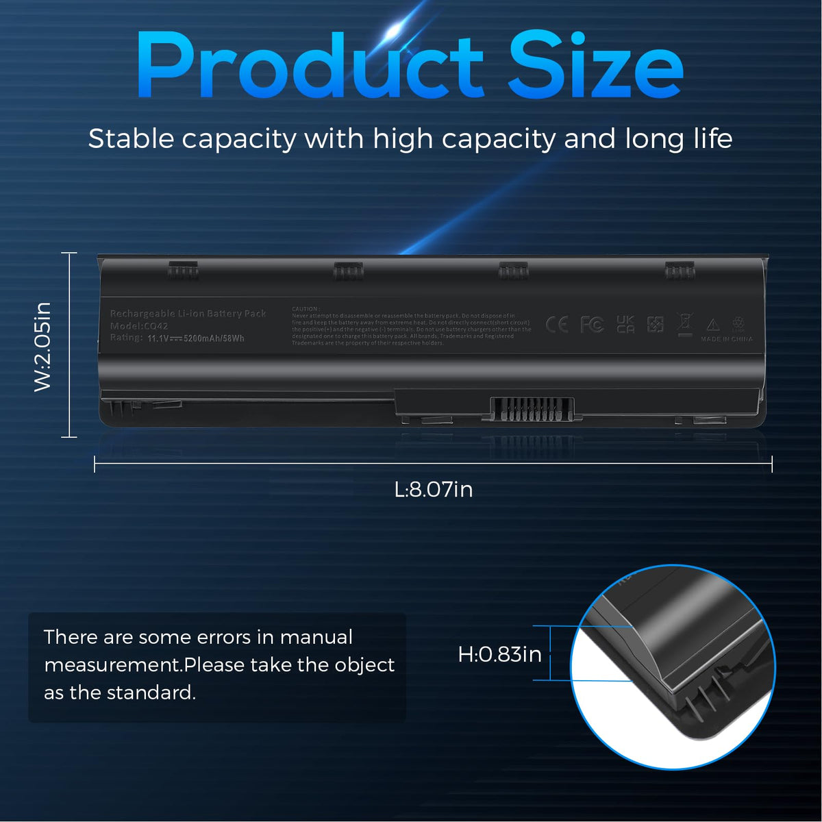 TREE.NB replacement battery HP 593553-001 packaging confirms authenticity.