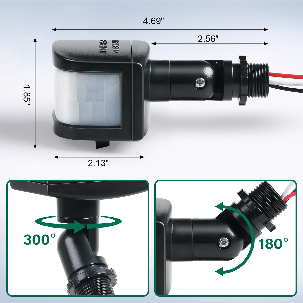 TREEWELL adjustable lux dial highlights adaptable light level thresholds.