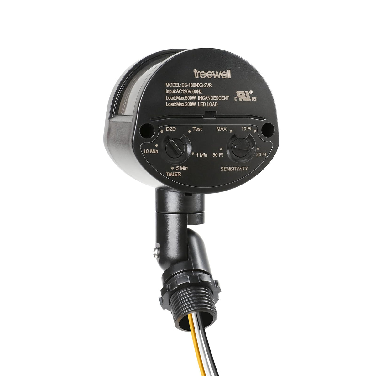 treewell front view black sensor showing compact form and easy upgrade benefit