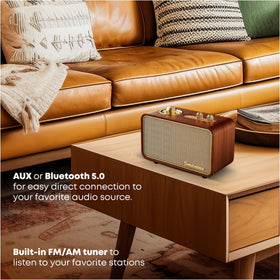 TRENBADER wood grain texture detail highlighting premium wood construction and warmth