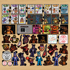 Five Nights at Freddy’s decal on locker for quick identification.