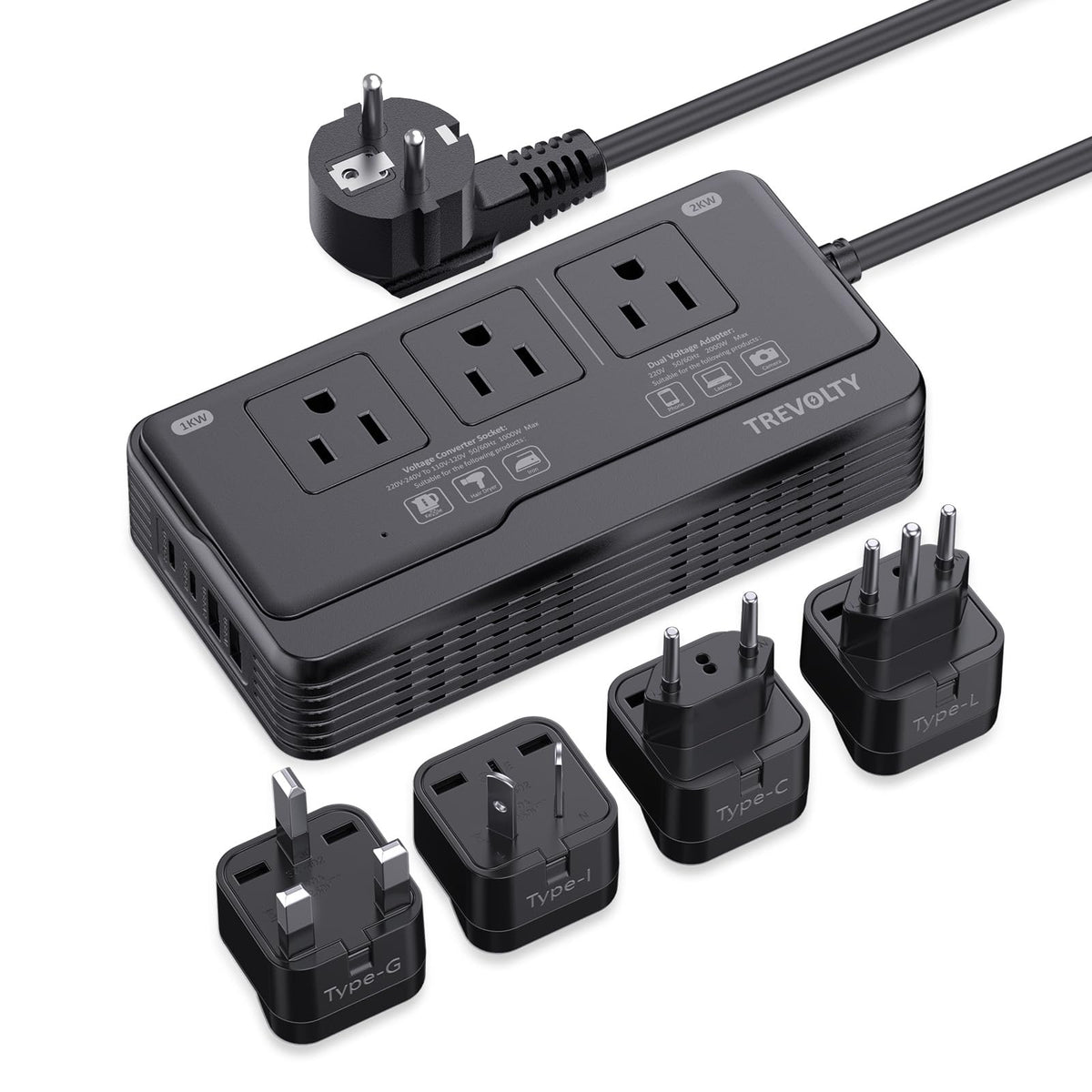 TREVOLTY front angle view showing ports and compact benefit