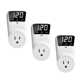 treybair front view wall mount outlet showing ports and indicators for quick protection
