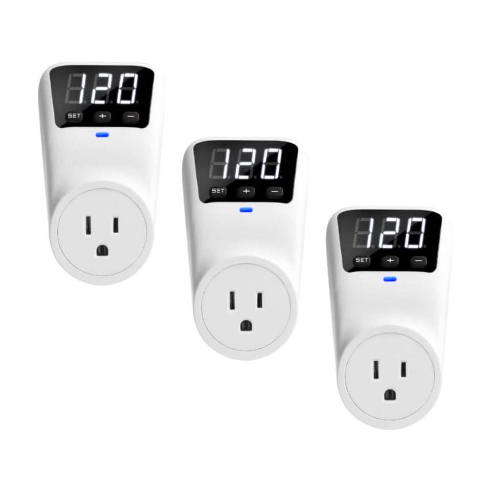treybair front view wall mount outlet showing ports and indicators for quick protection
