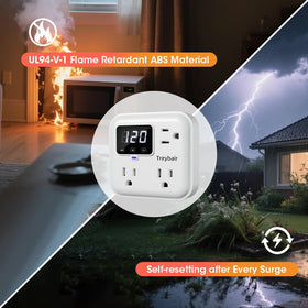 treybair plug and outlet connection demonstrating safe appliance hookup