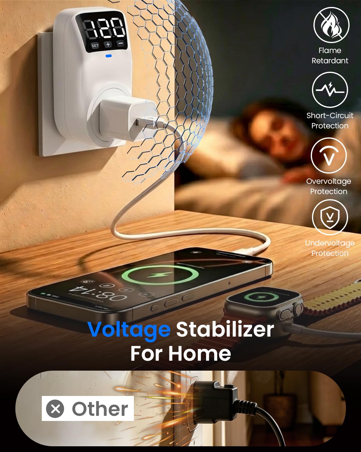 treybair plug and socket detail showing robust connectors and adjustable settings