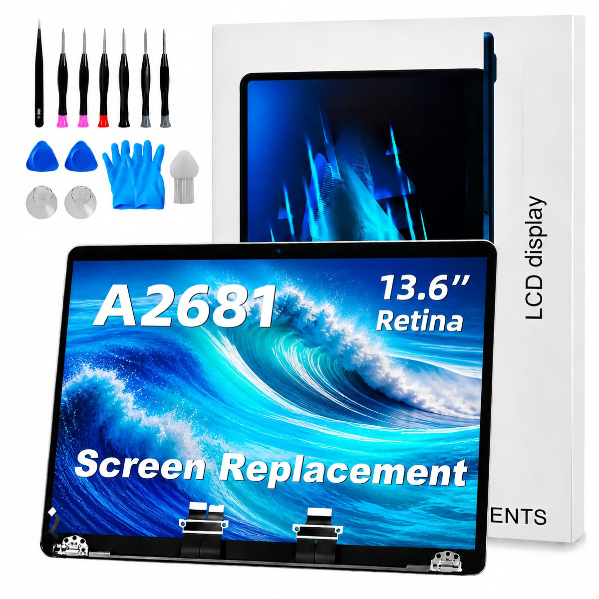 TRGSLKSS A2681 LCD top assembly for MacBook Air M2 2022 delivering crisp color clarity