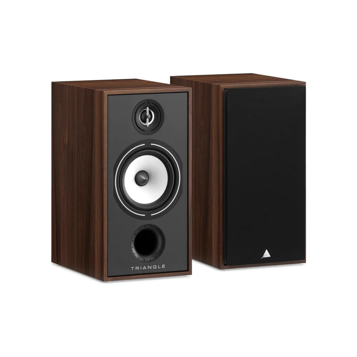 Triangle Borea BR04 front view in chestnut finish for compact hi-fi setups.