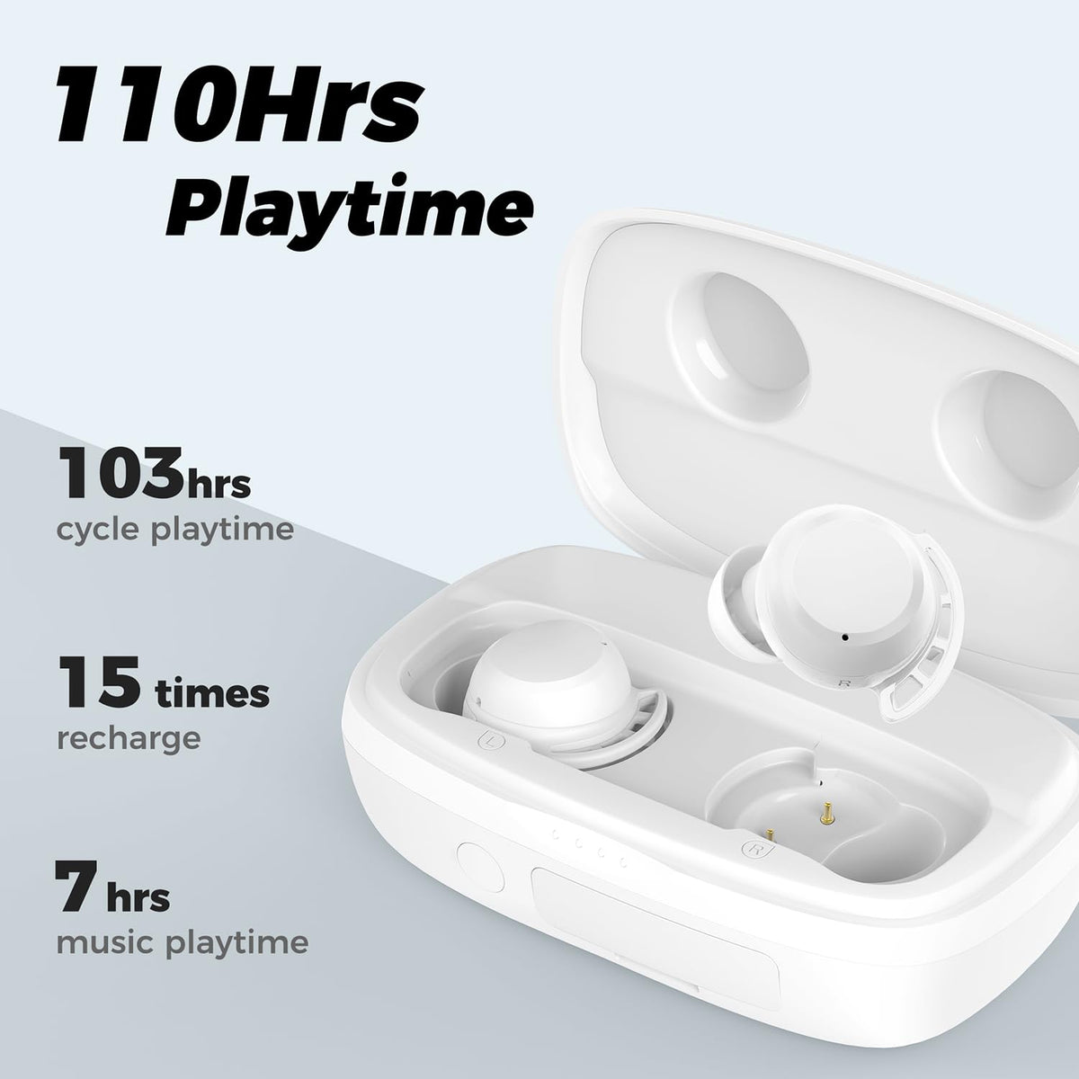 Tribit FlyBuds 3 close-up of earbud texture highlighting driver detail and premium sound