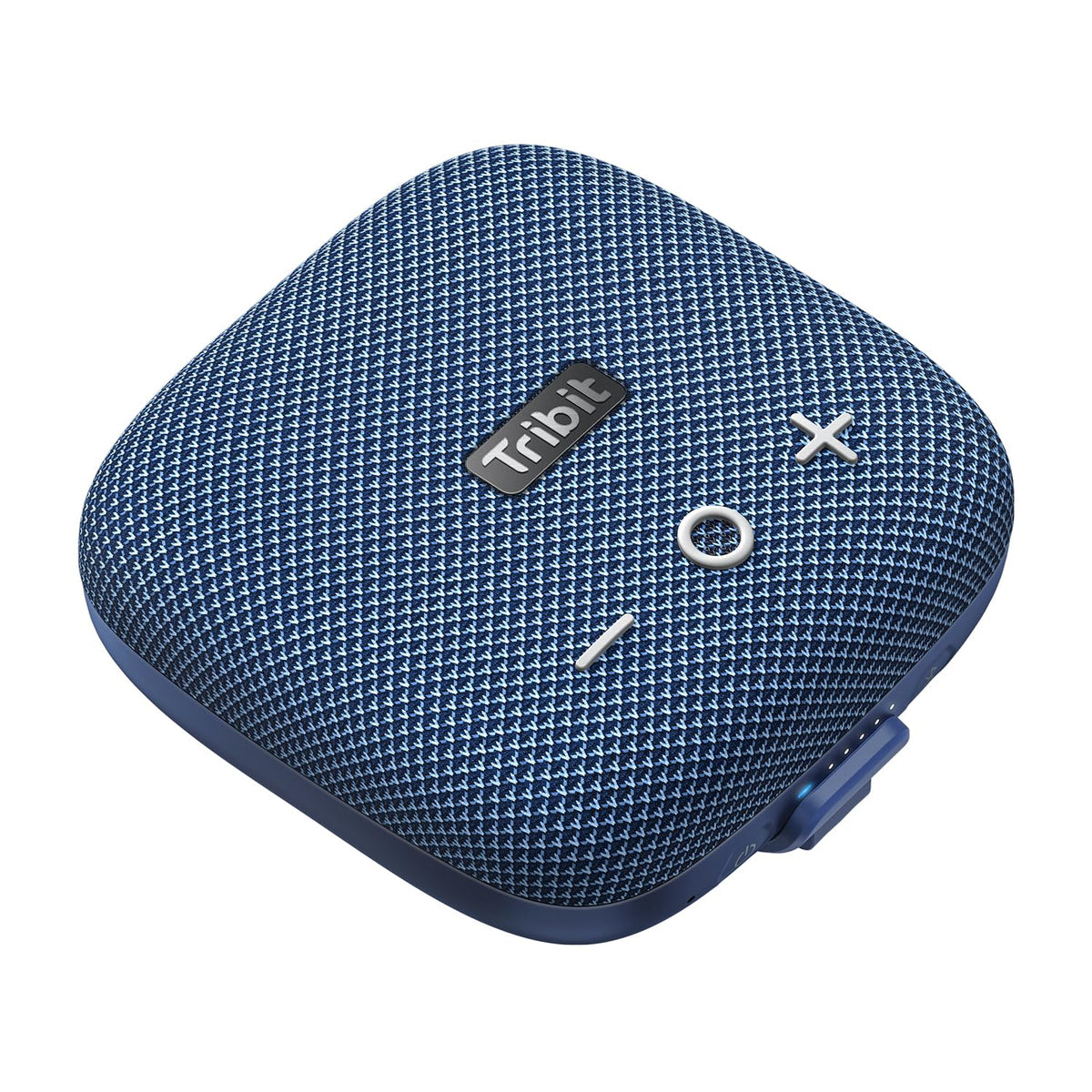 Tribit StormBox Micro 2 front view showing controls and compact design for portable convenience