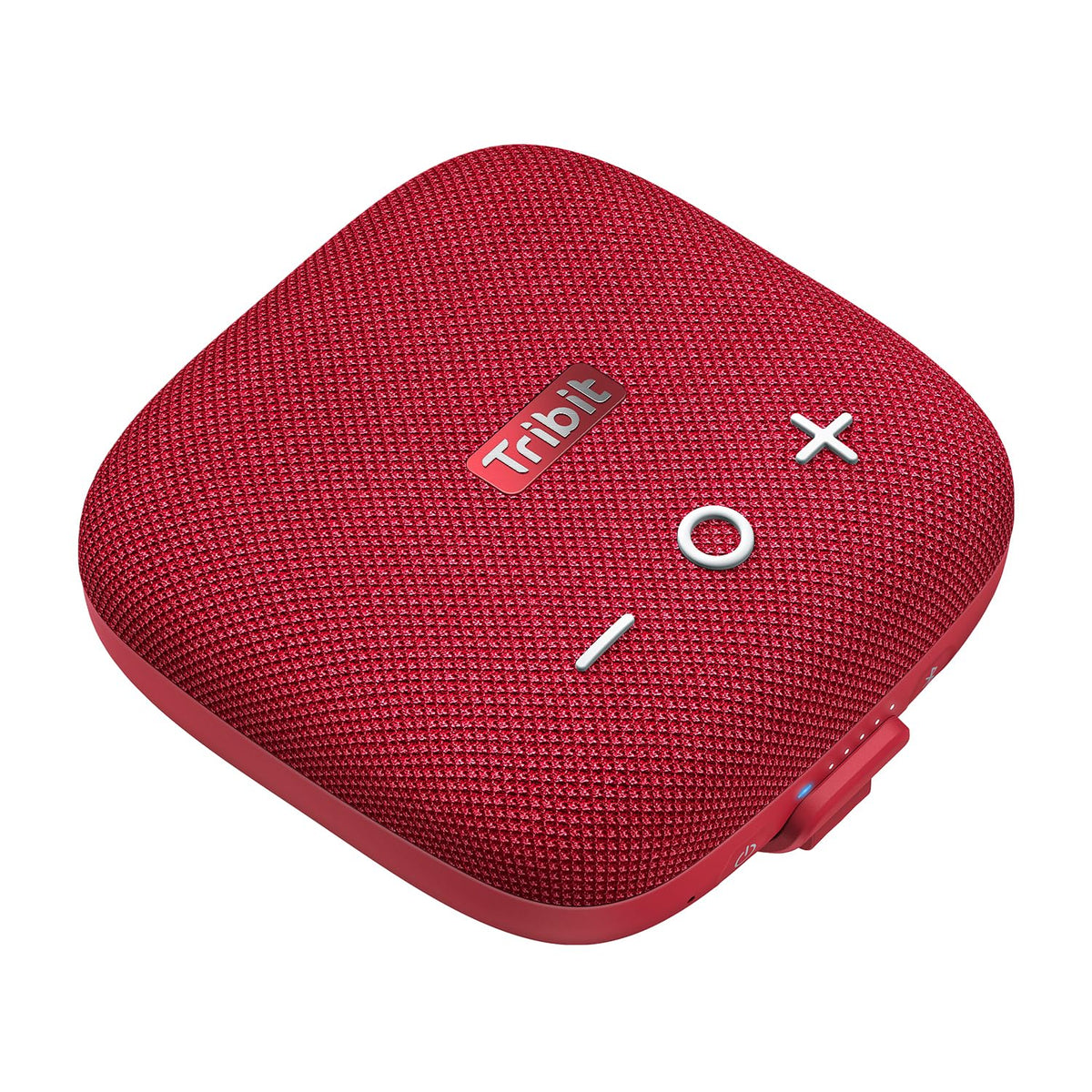 Tribit StormBox Micro 2 front view showing controls and grille for powerful sound