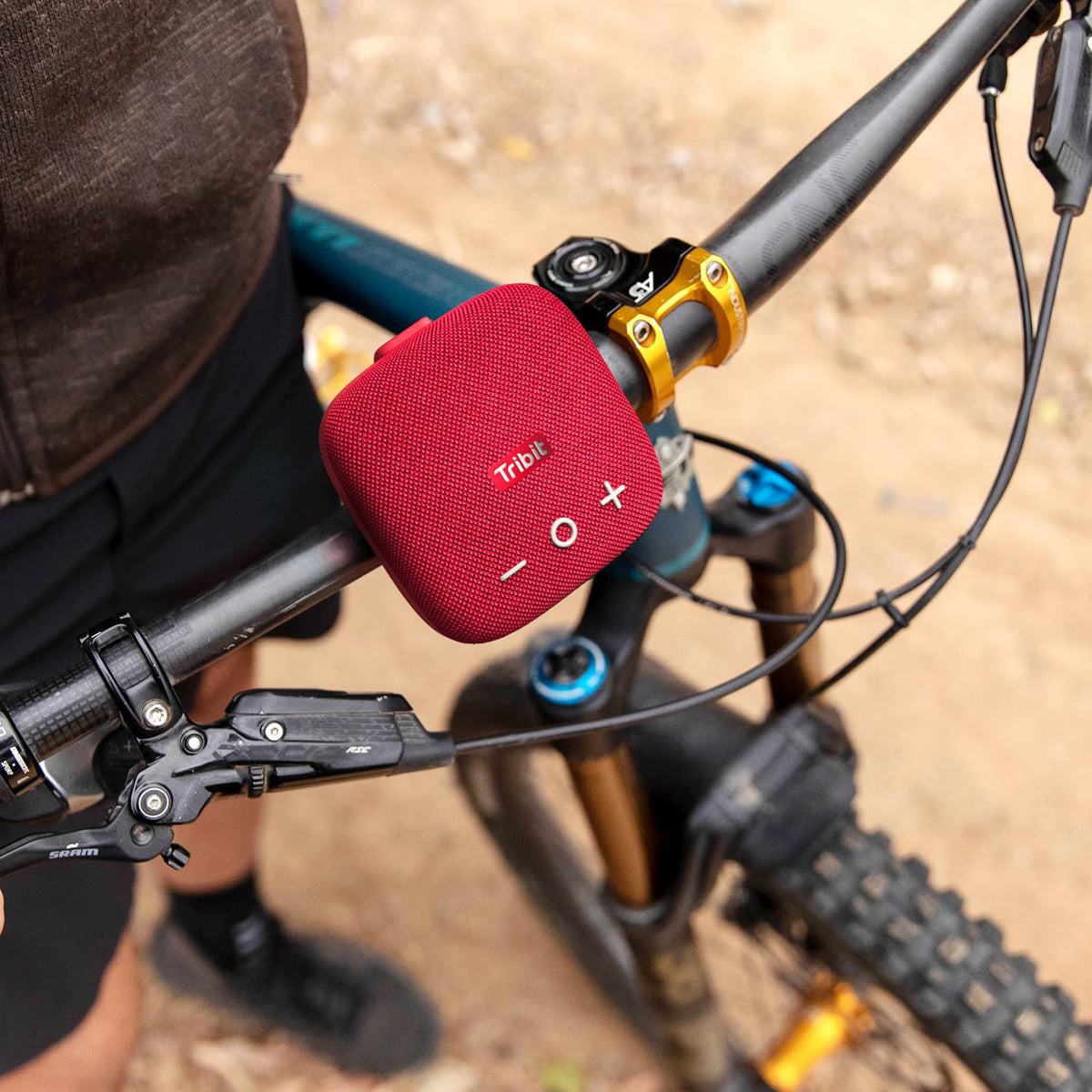 Tribit StormBox Micro 2 close-up texture showing durable housing and grip benefit