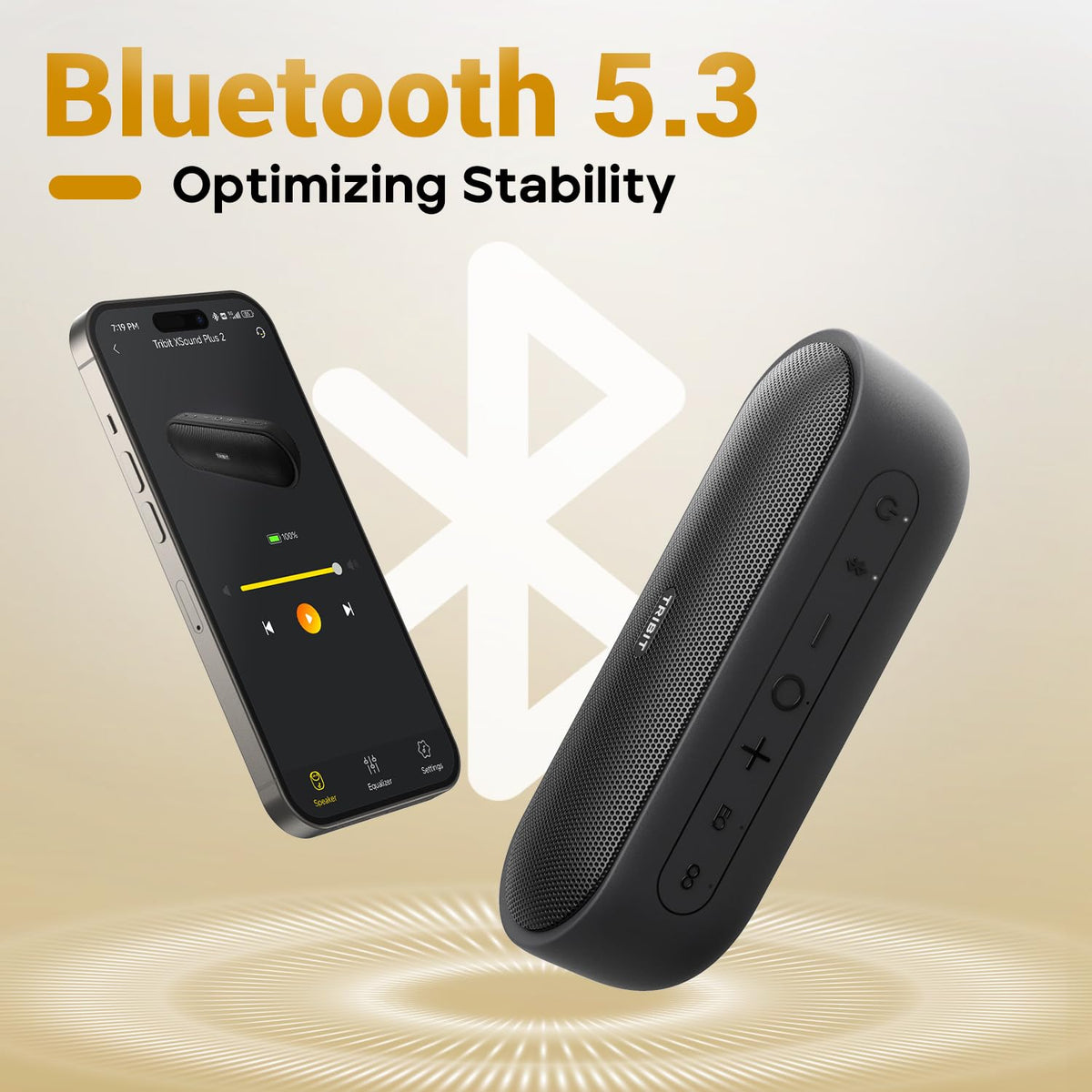 Tribit XSound Plus 2 24-hour playtime for all-day music.