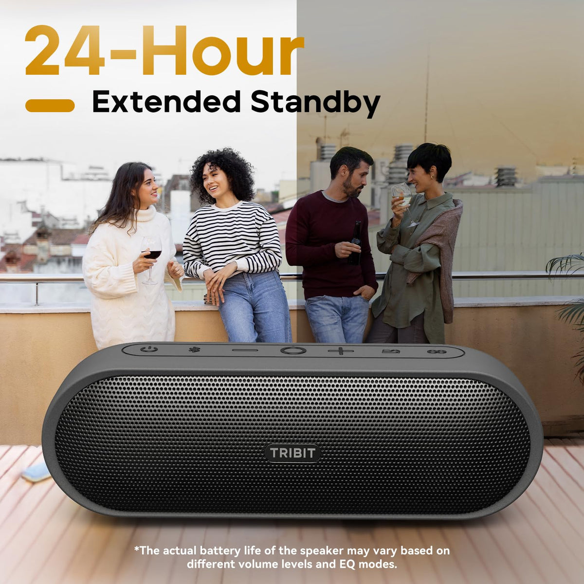 Tribit XSound Plus 2 bass mode, richer XBass for deeper sound.