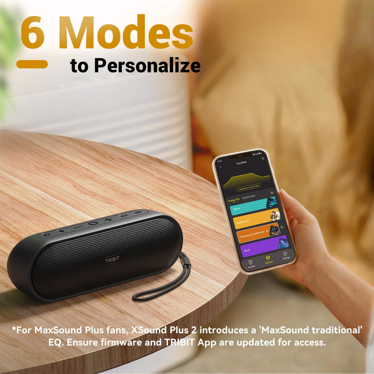 Tribit XSound Plus 2 stereo teaming for seamless wireless sound.