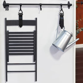 Trilancer cable and hose organization ready on a garage shelf display.