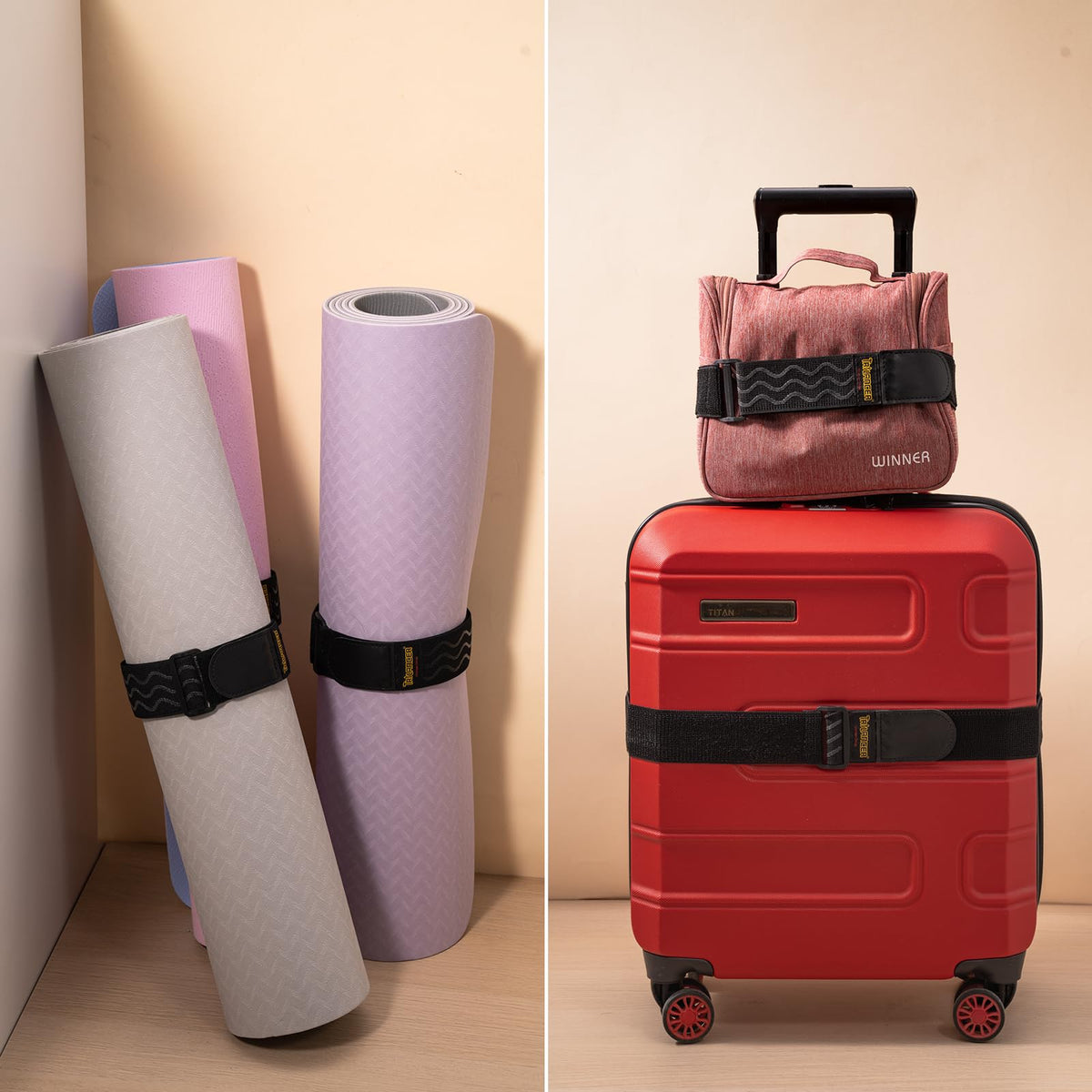 Trilancer cinch straps offer secure bike accessories and cargo.