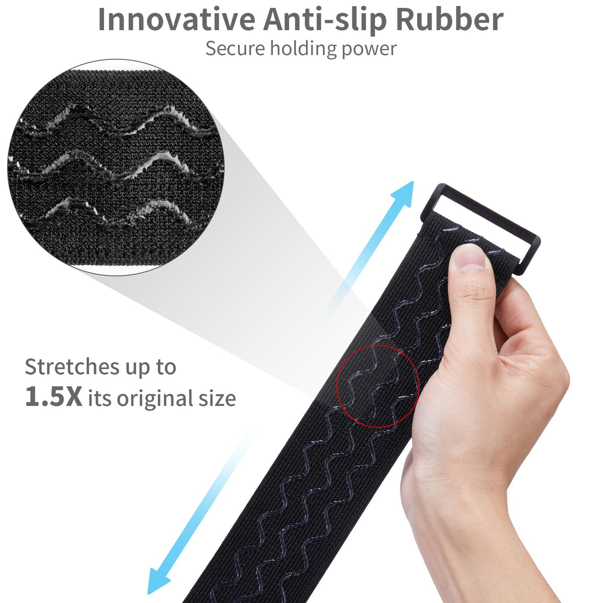 Trilancer elastic cinch strap 18-inch bundle highlights flexible mid-length securing for everyday chores