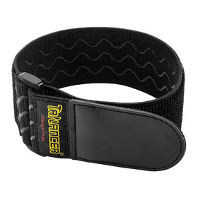 Trilancer elastic cinch strap with anti-slip secures gear securely.