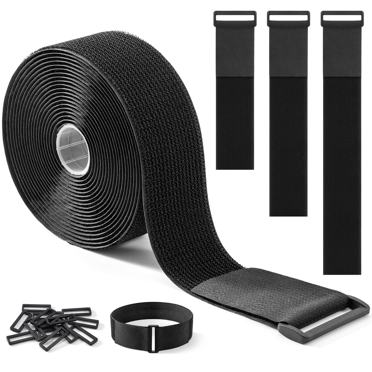 Trilancer front packaging showing roll and 15 buckles for easy storage