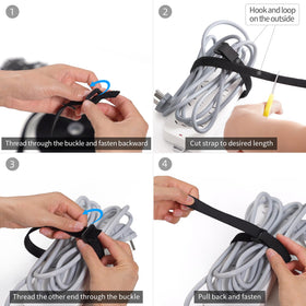 Trilancer straps beside scissors showing cut-to-length flexibility and custom sizing benefit