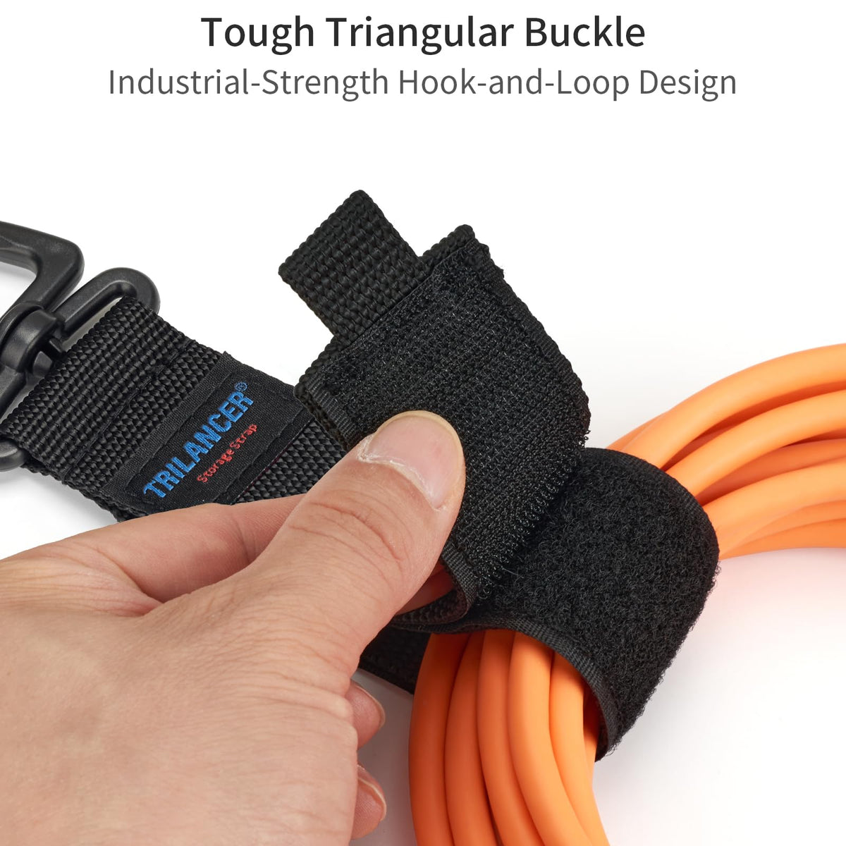 Trilancer triangular clip design demonstrates versatile wall-hanging storage solution.