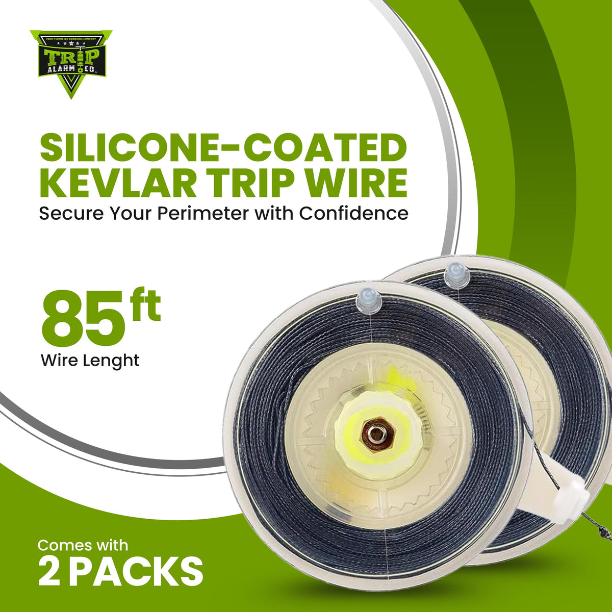 Easy wind reel enabling fast deployment during camping or outdoor alerts by Trip Alarm Co.