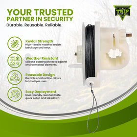 Lightweight tactical line from Trip Alarm Co is easy to handle and connect to devices.