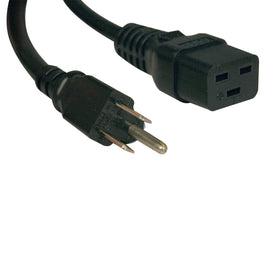 TRIPP LITE heavy-duty power cord, front view, ideal for servers and workstations.