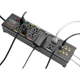 TRIPP LITE HT10DBS isolated filter banks prevent cross-talk between connected devices.
