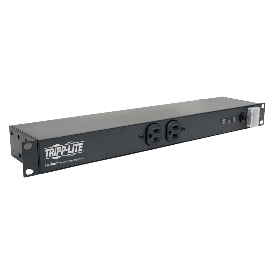 TRIPP LITE Isobar12ULTRA front outlets providing protected power for critical equipment